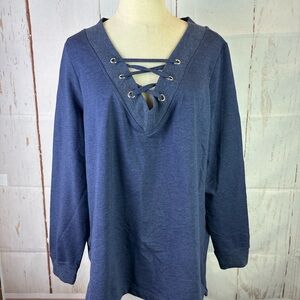 US POLO ASSN Women’s Sweatshirt Long sleeve Blue Size XL